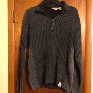 JNS 4 YOU MEN’s dark gray sweater top with zipper (mlb)